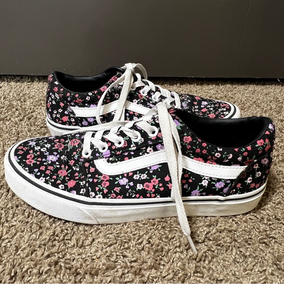 Vans Women Floral Sneakers, Size 9 - Picture 3 of 9
